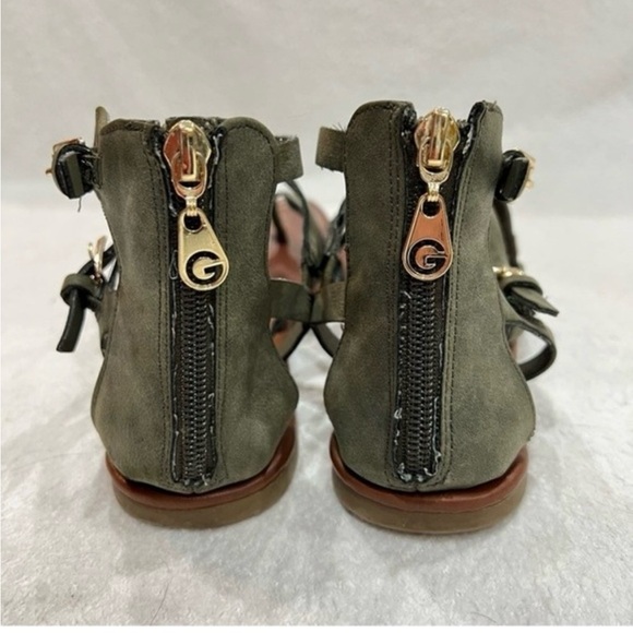 G By Guess Carlyn Flat Strappy Green Sandals 8.5 - Picture 5 of 9